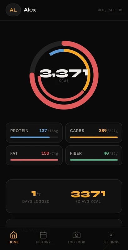 CalTrack calorie tracker on a phone